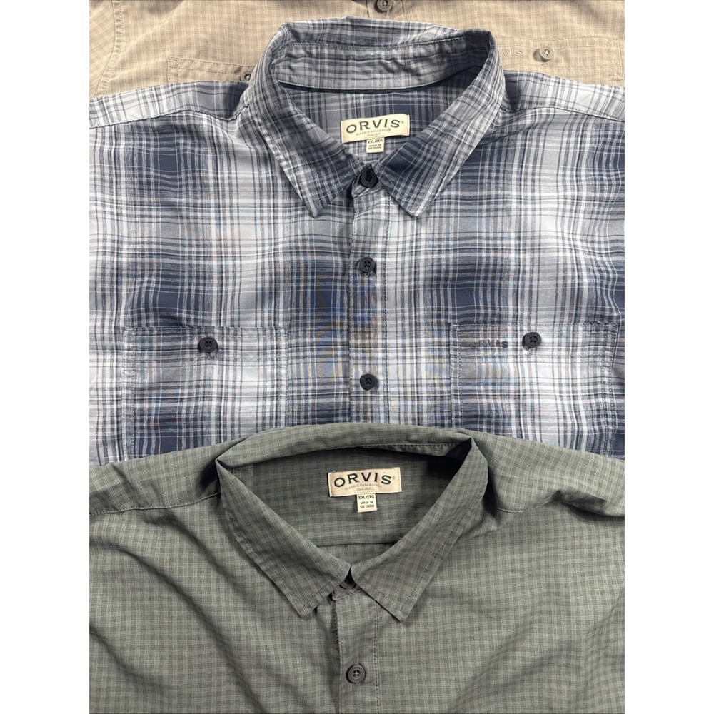 Orvis Men 2XL Lot Of 4 Short Sleeve Button Up Outdoor Camp Fishing Hike Classic - Picture 3 of 16